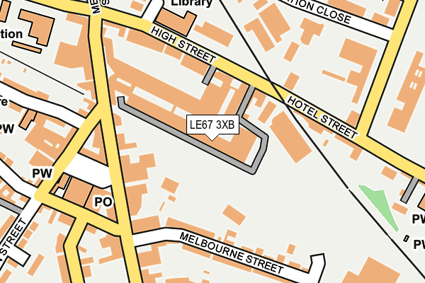 LE67 3XB map - OS OpenMap – Local (Ordnance Survey)