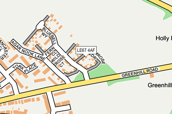 LE67 4AF map - OS OpenMap – Local (Ordnance Survey)