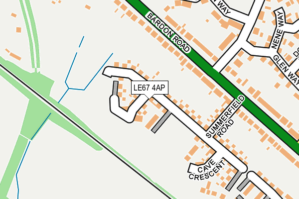 LE67 4AP map - OS OpenMap – Local (Ordnance Survey)