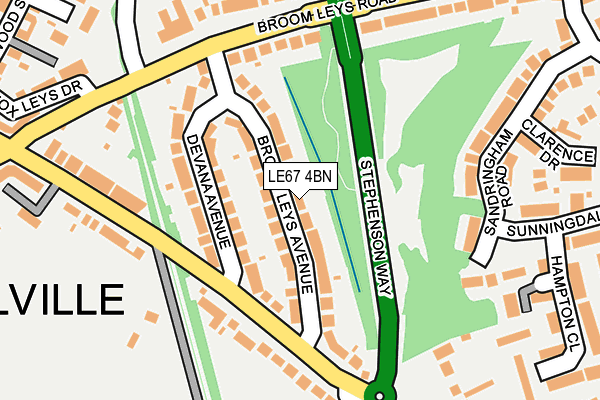 LE67 4BN map - OS OpenMap – Local (Ordnance Survey)