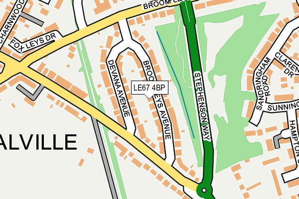 LE67 4BP map - OS OpenMap – Local (Ordnance Survey)