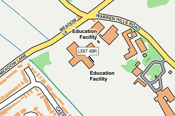 LE67 4BR map - OS OpenMap – Local (Ordnance Survey)