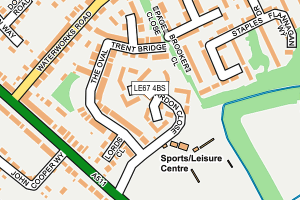 LE67 4BS map - OS OpenMap – Local (Ordnance Survey)