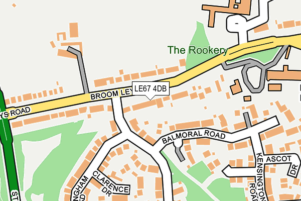 LE67 4DB map - OS OpenMap – Local (Ordnance Survey)