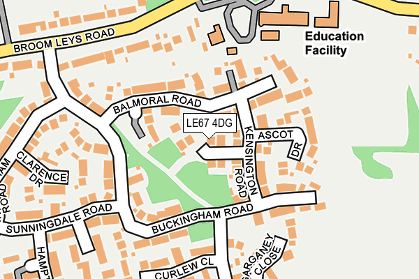 LE67 4DG map - OS OpenMap – Local (Ordnance Survey)