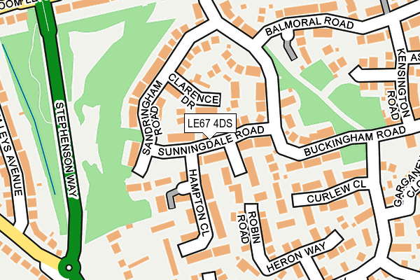 LE67 4DS map - OS OpenMap – Local (Ordnance Survey)