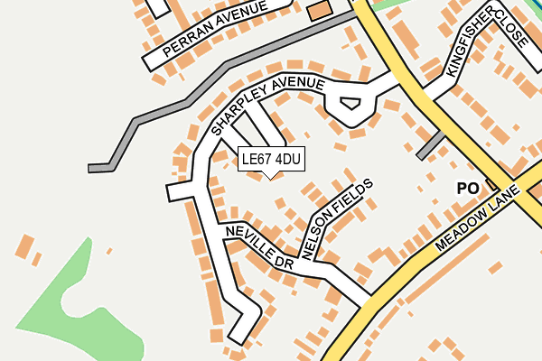 LE67 4DU map - OS OpenMap – Local (Ordnance Survey)