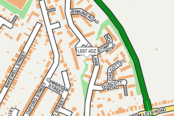 LE67 4DZ map - OS OpenMap – Local (Ordnance Survey)