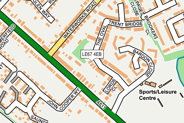 LE67 4EB map - OS OpenMap – Local (Ordnance Survey)