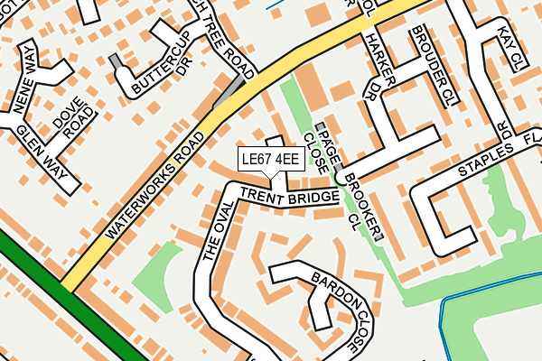 LE67 4EE map - OS OpenMap – Local (Ordnance Survey)