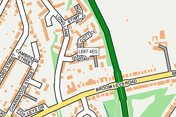 LE67 4EG map - OS OpenMap – Local (Ordnance Survey)