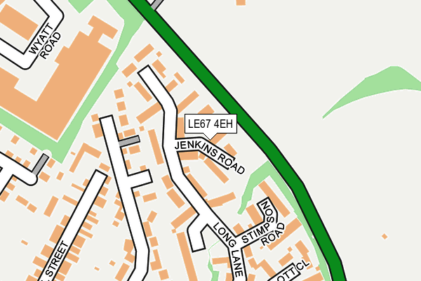 LE67 4EH map - OS OpenMap – Local (Ordnance Survey)