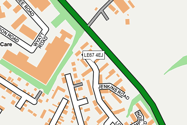 LE67 4EJ map - OS OpenMap – Local (Ordnance Survey)