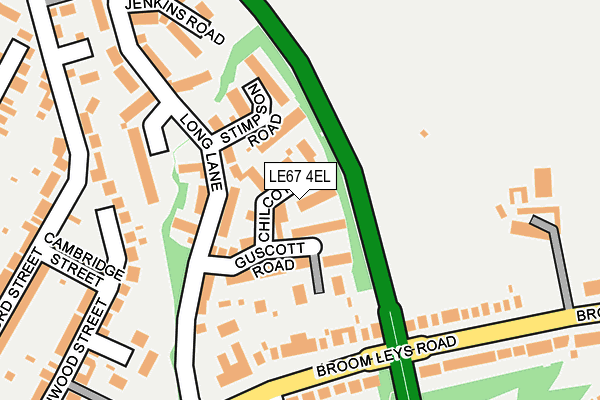 LE67 4EL map - OS OpenMap – Local (Ordnance Survey)