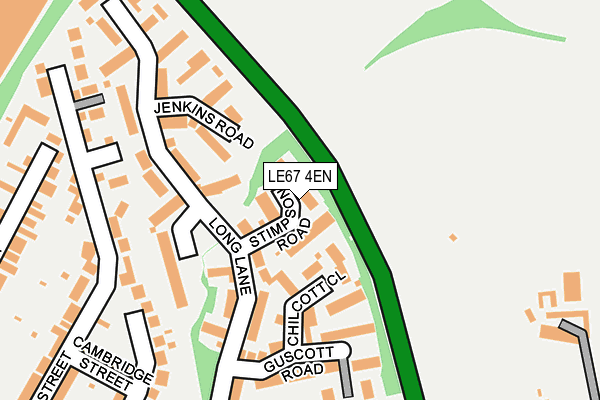 LE67 4EN map - OS OpenMap – Local (Ordnance Survey)