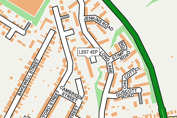 LE67 4EP map - OS OpenMap – Local (Ordnance Survey)