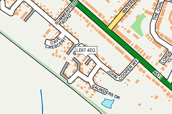 LE67 4EQ map - OS OpenMap – Local (Ordnance Survey)