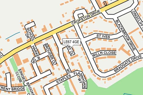 LE67 4GE map - OS OpenMap – Local (Ordnance Survey)