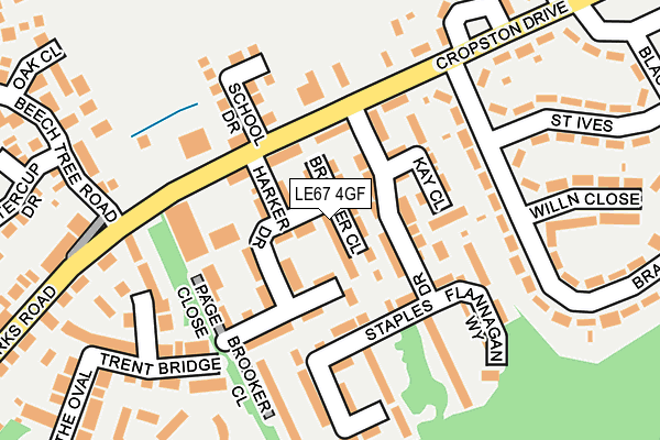 LE67 4GF map - OS OpenMap – Local (Ordnance Survey)
