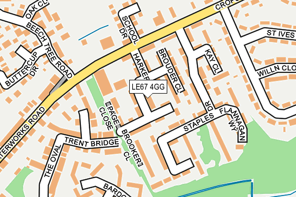 LE67 4GG map - OS OpenMap – Local (Ordnance Survey)