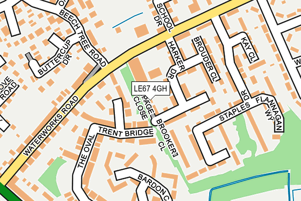 LE67 4GH map - OS OpenMap – Local (Ordnance Survey)