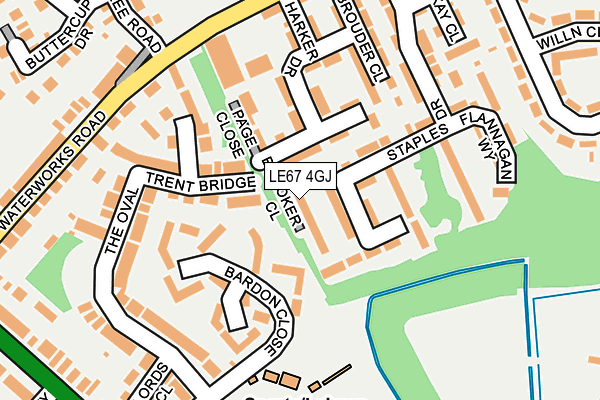 LE67 4GJ map - OS OpenMap – Local (Ordnance Survey)