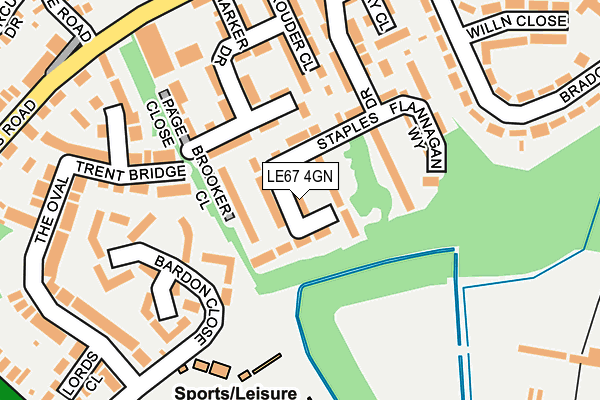 LE67 4GN map - OS OpenMap – Local (Ordnance Survey)