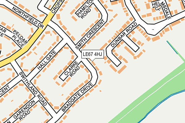 LE67 4HJ map - OS OpenMap – Local (Ordnance Survey)