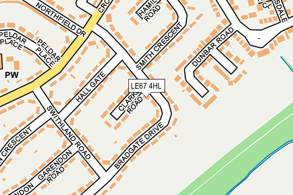 LE67 4HL map - OS OpenMap – Local (Ordnance Survey)