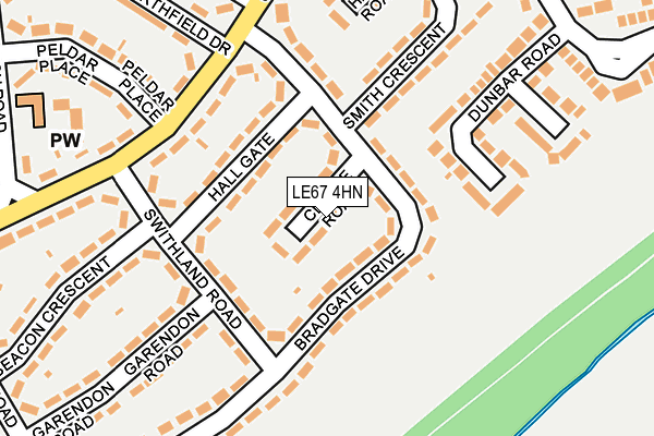 LE67 4HN map - OS OpenMap – Local (Ordnance Survey)