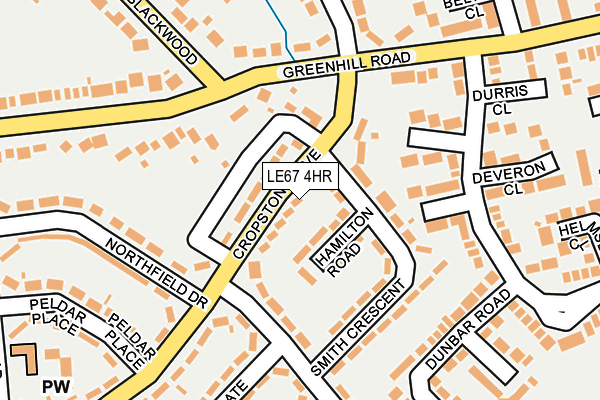 LE67 4HR map - OS OpenMap – Local (Ordnance Survey)