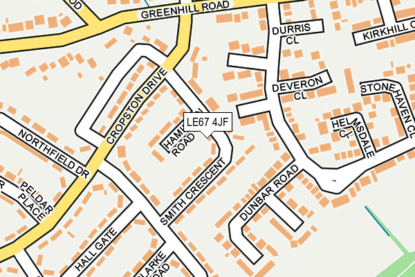 LE67 4JF map - OS OpenMap – Local (Ordnance Survey)