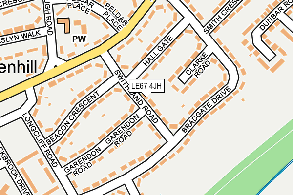 LE67 4JH map - OS OpenMap – Local (Ordnance Survey)