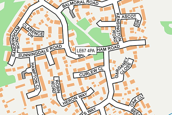 LE67 4PA map - OS OpenMap – Local (Ordnance Survey)