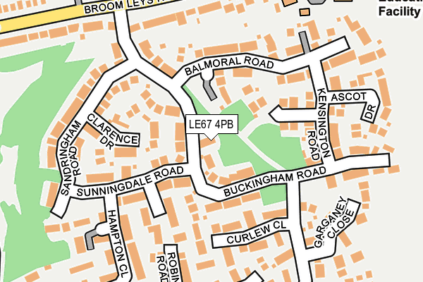 LE67 4PB map - OS OpenMap – Local (Ordnance Survey)