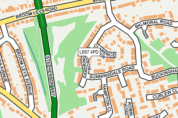 LE67 4PD map - OS OpenMap – Local (Ordnance Survey)