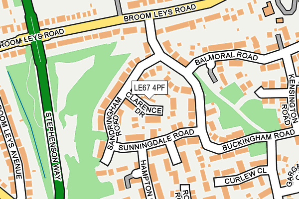 LE67 4PF map - OS OpenMap – Local (Ordnance Survey)