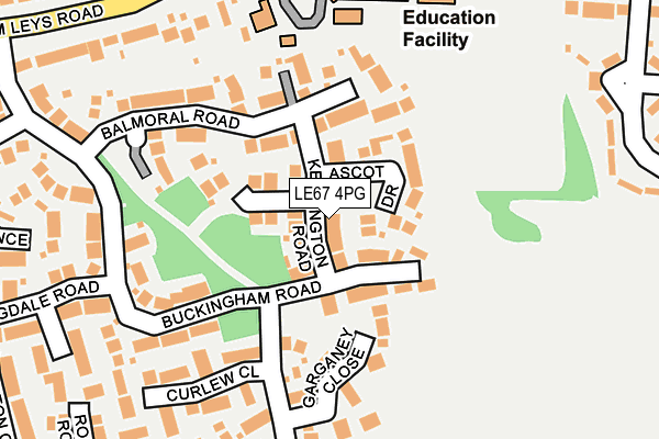 LE67 4PG map - OS OpenMap – Local (Ordnance Survey)