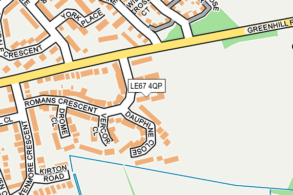 LE67 4QP map - OS OpenMap – Local (Ordnance Survey)