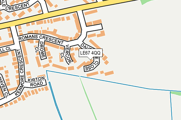LE67 4QQ map - OS OpenMap – Local (Ordnance Survey)