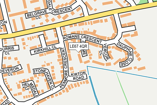 LE67 4QR map - OS OpenMap – Local (Ordnance Survey)