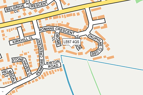 LE67 4QS map - OS OpenMap – Local (Ordnance Survey)