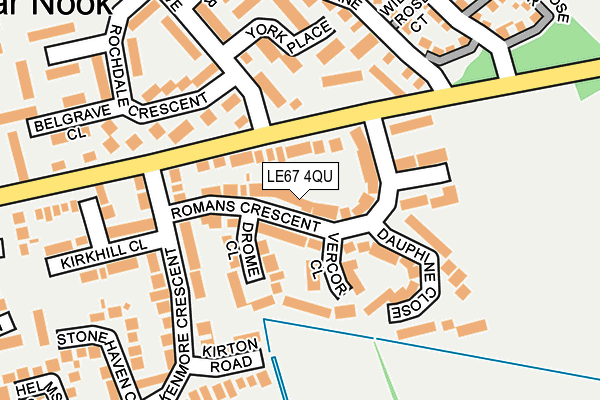 LE67 4QU map - OS OpenMap – Local (Ordnance Survey)