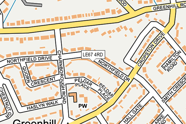 LE67 4RD map - OS OpenMap – Local (Ordnance Survey)