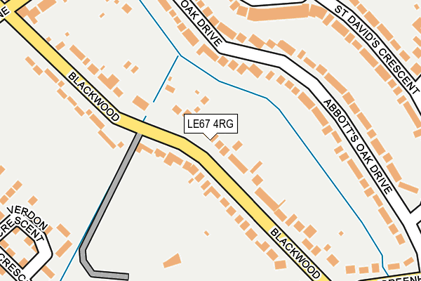 LE67 4RG map - OS OpenMap – Local (Ordnance Survey)