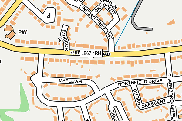 LE67 4RH map - OS OpenMap – Local (Ordnance Survey)