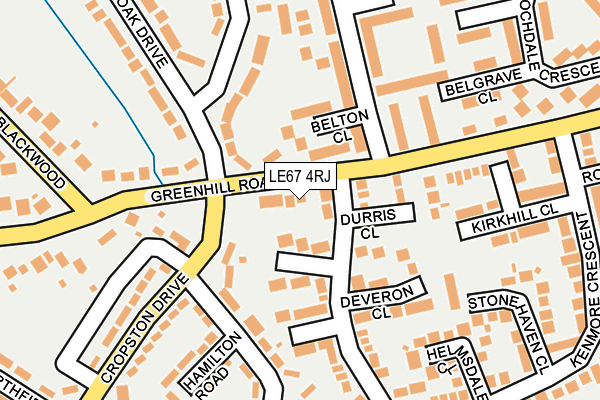 LE67 4RJ map - OS OpenMap – Local (Ordnance Survey)