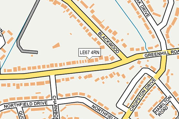 LE67 4RN map - OS OpenMap – Local (Ordnance Survey)