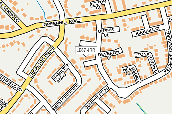 LE67 4RR map - OS OpenMap – Local (Ordnance Survey)