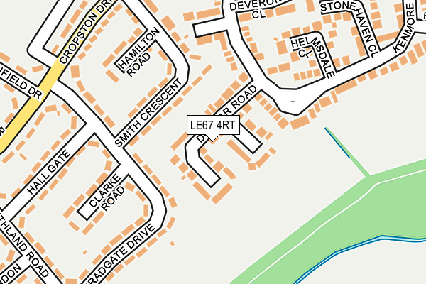 LE67 4RT map - OS OpenMap – Local (Ordnance Survey)